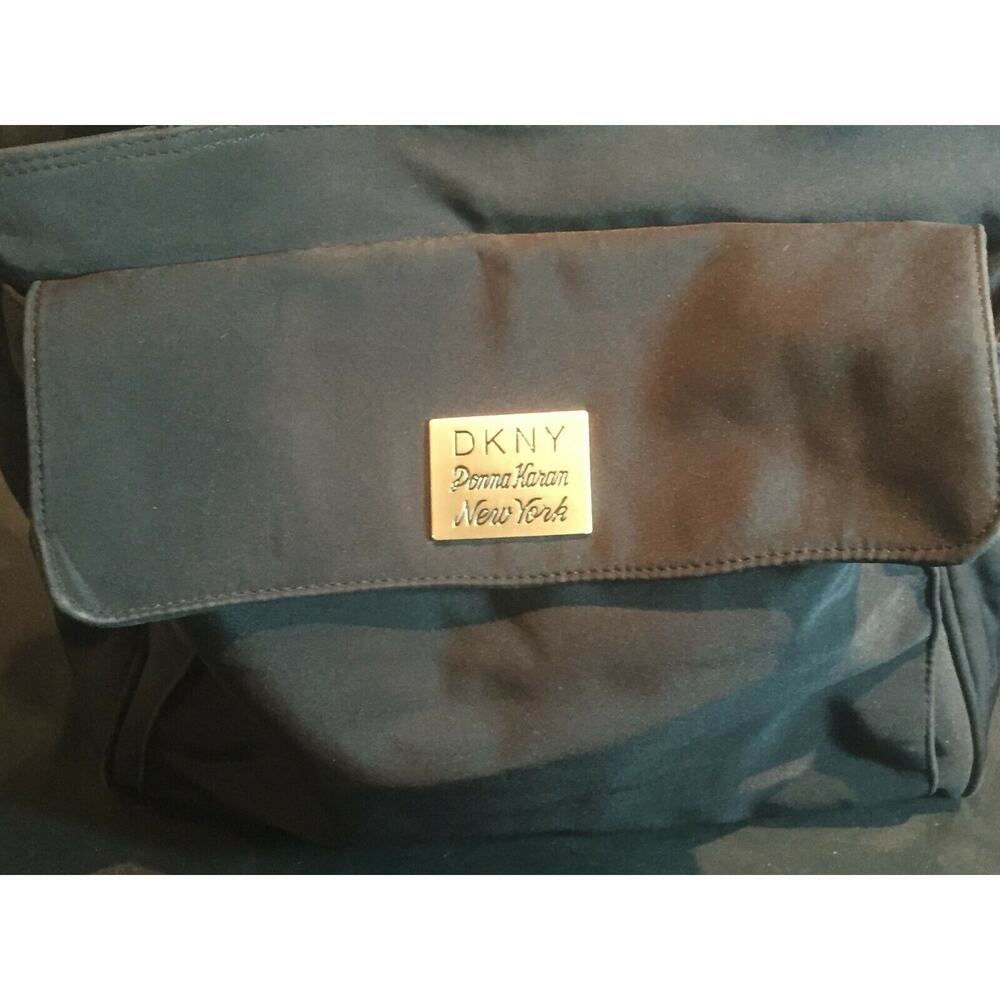 DKNY Donna Karan New York Basic Black Tote Purse Handbag Large Compartment Bag - Picture 7 of 13